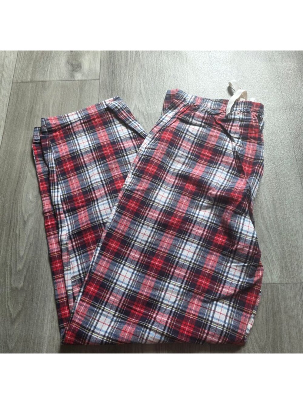 Ralph Lauren Womens Red & Navy Plaid Cotton Pajama Pants Size S